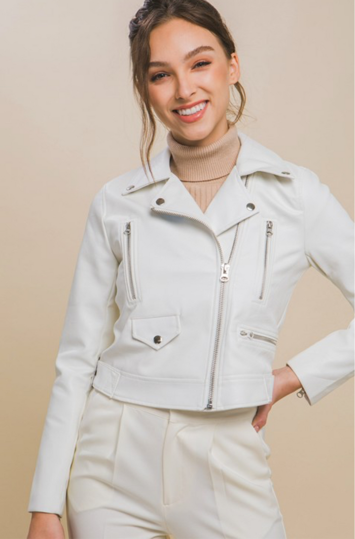 Vegan Leather Moto Jacket