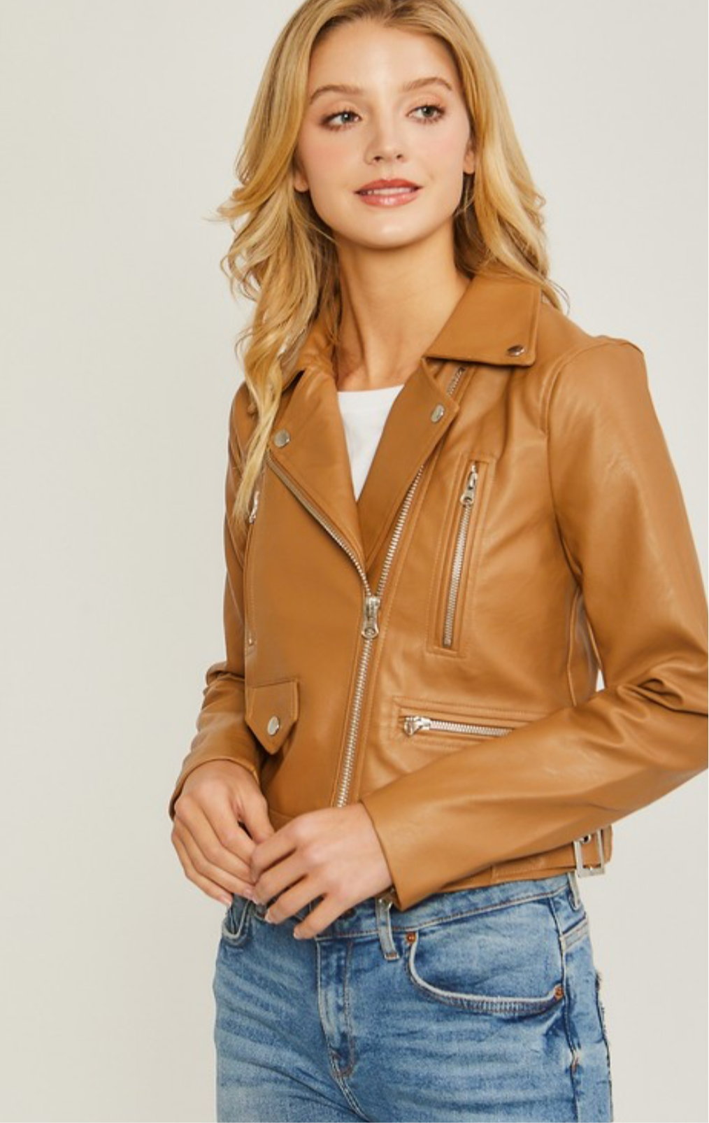 Vegan Leather Moto Jacket